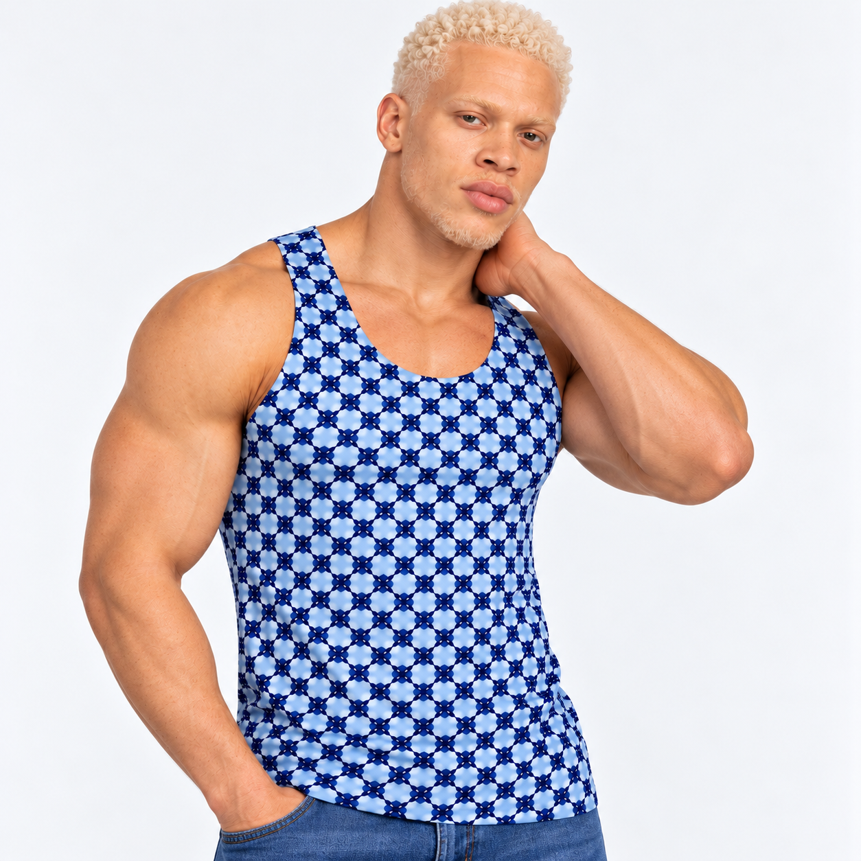 Unisex Blue Stars Tank Top