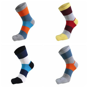 Mens Multicolour Five Finger Socks