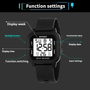 Mens LED Electronic Watch
