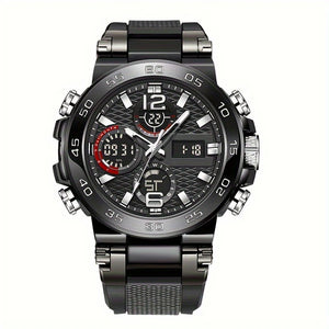Mens Waterproof CD Dual Display Quartz Watch