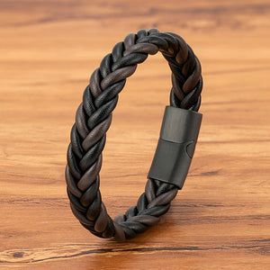 Unisex Braided Leather Bracelet