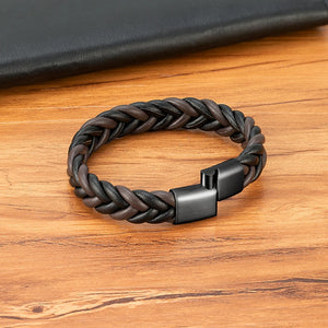 Unisex Braided Leather Bracelet