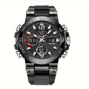 Mens Waterproof CD Dual Display Quartz Watch