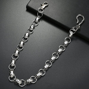Gothic Punk Skeleton Key Chain