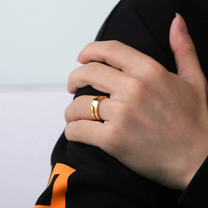 Unisex Stainless Steel Geometric Ring