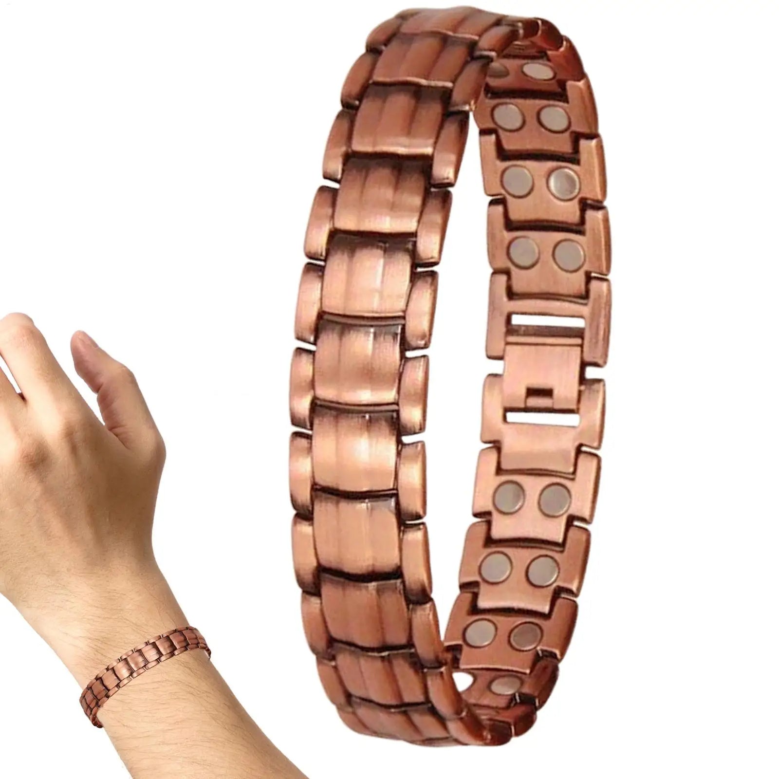 Unisex Copper Magnetic Links Bracelet