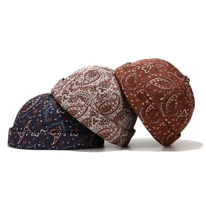 Unisex Vintage Brimless Pasley Scull Cap