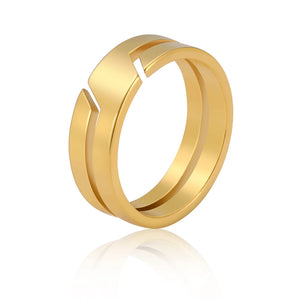 Unisex Stainless Steel Geometric Ring