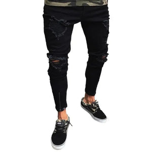 Mens  Ripped Stretch Jeans