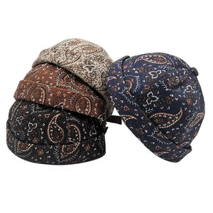 Unisex Vintage Brimless Pasley Scull Cap