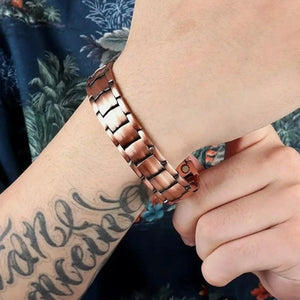 Unisex Copper Magnetic Links Bracelet