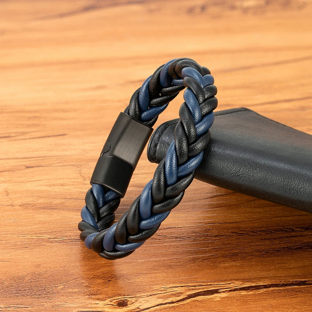 Unisex Braided Leather Bracelet
