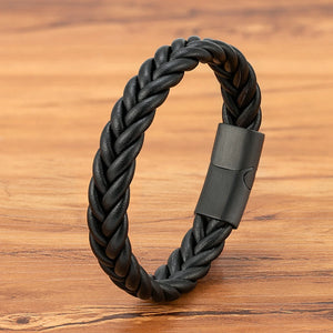 Unisex Braided Leather Bracelet