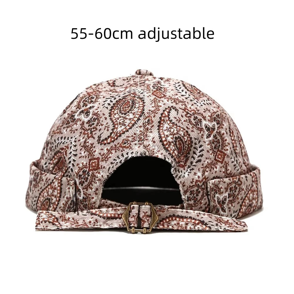 Unisex Vintage Brimless Pasley Scull Cap