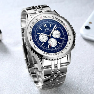 Mens Mechanical Self Wind Bracelet Watch