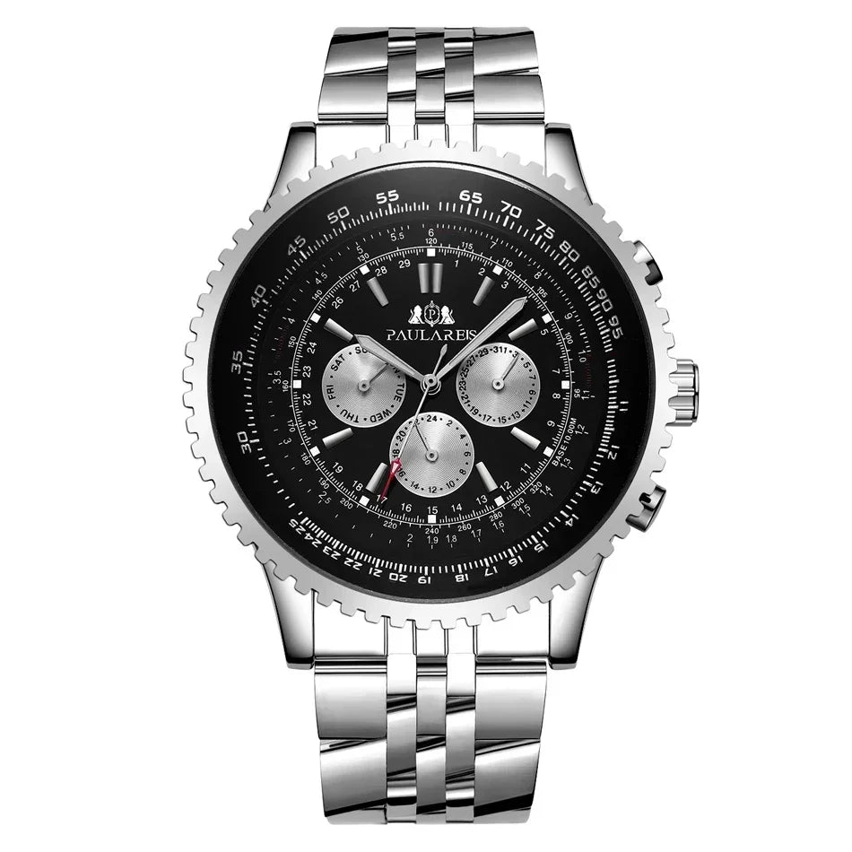 Mens Mechanical Self Wind Bracelet Watch