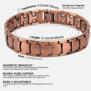 Unisex Copper Magnetic Links Bracelet
