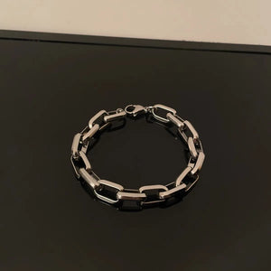 Mens Silver Stainless Steel Links Chain Braclelet