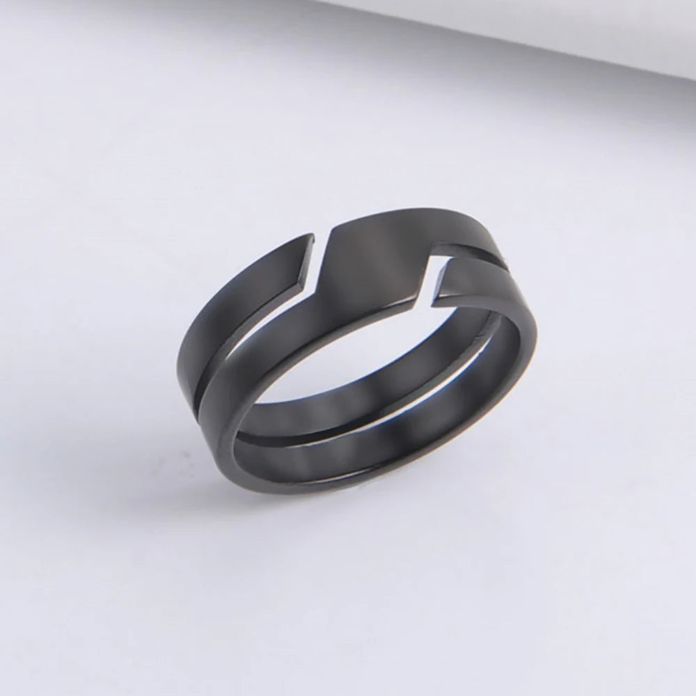 Unisex Stainless Steel Geometric Ring