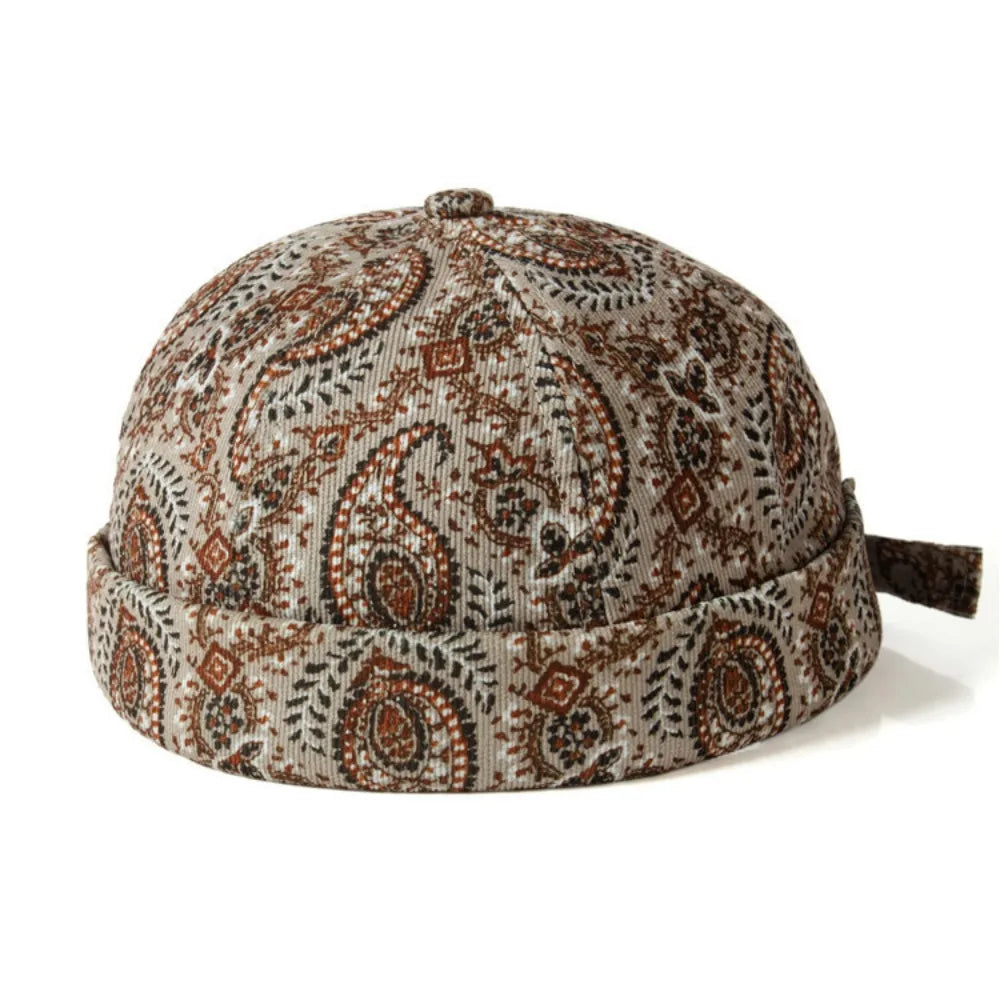Unisex Vintage Brimless Pasley Scull Cap
