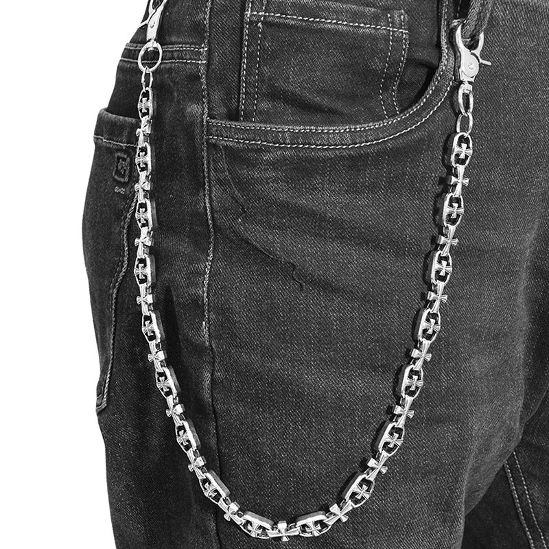 Gothic Punk Skeleton Key Chain
