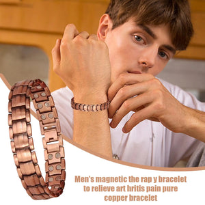 Unisex Copper Magnetic Links Bracelet