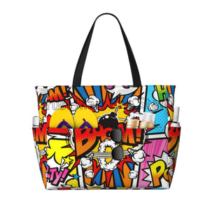 Graffiti Waterproof Beach Tote Bag