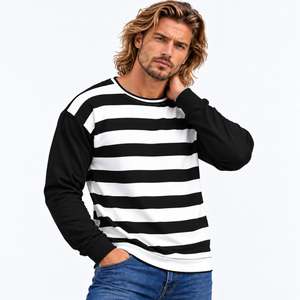 Unisex Horizontal Stripes Sweatshirt designed by Robert Bowen