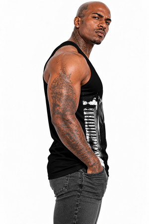 Mens Mono Abstract T049 Tank Top by Robert Bowen