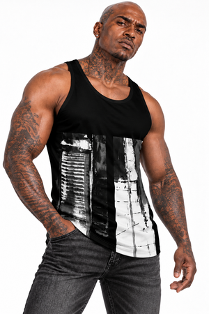 Mens Mono Abstract T049 Tank Top by Robert Bowen
