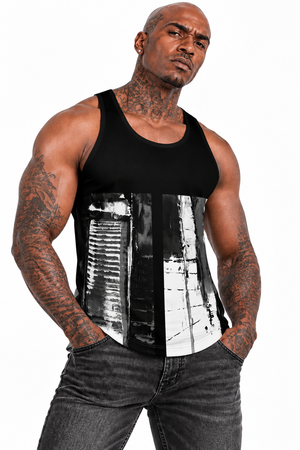 Mens Mono Abstract T049 Tank Top by Robert Bowen
