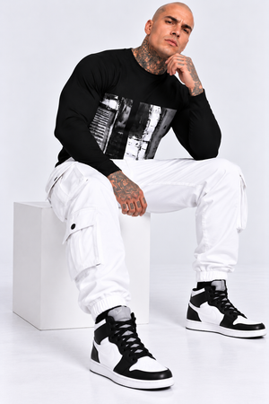 Mens Mono T049 Long Sleeves Tee by Robert Bowen