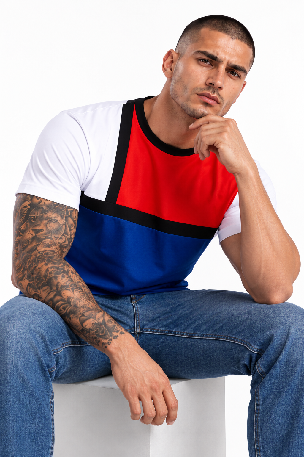 Block Colours Mens T-shirt by Robert Bowen