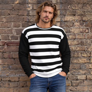 Unisex Horizontal Stripes Sweatshirt designed by Robert Bowen