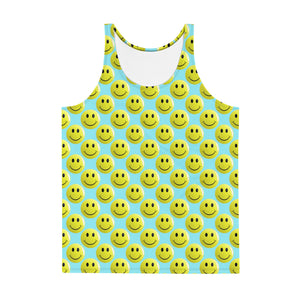 Unisex Blue Acid Tank Top