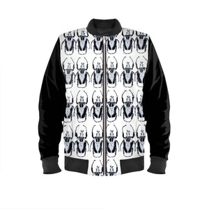 Black & White Beetle by Robert Bowen Classic Fit Bomber Jacket (unisex