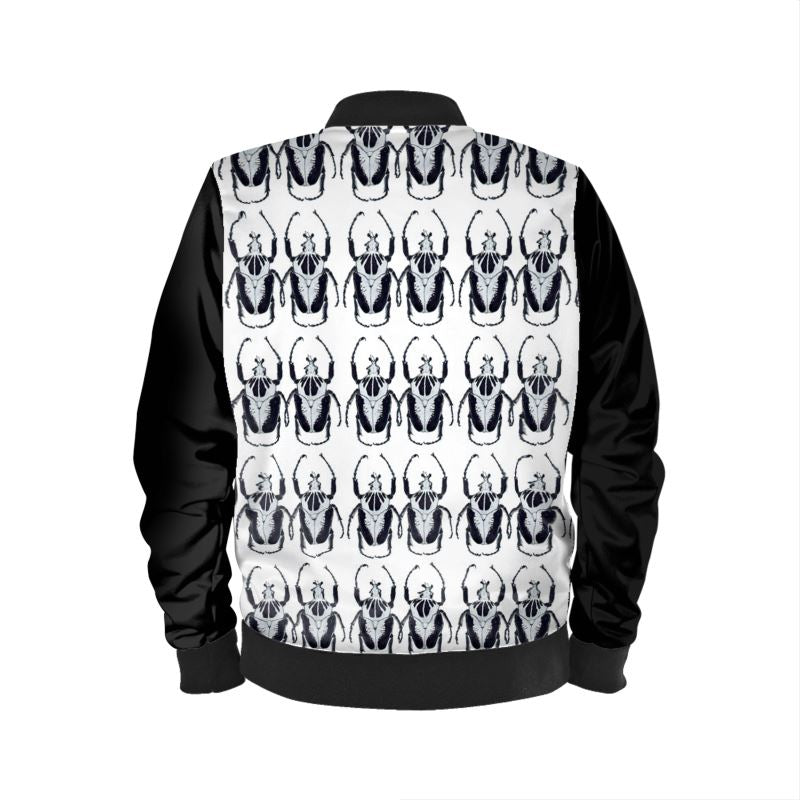 Black & White Beetle by Robert Bowen Classic Fit Bomber Jacket (unisex