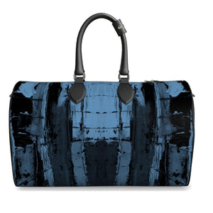 Abstract Mono Blue Art Luggage Bag