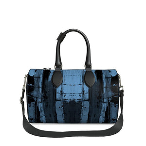 Abstract Tribal Art Blue Mono Luggage Bag