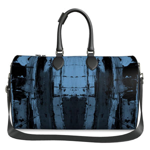 Abstract Mono Blue Art Luggage Bag