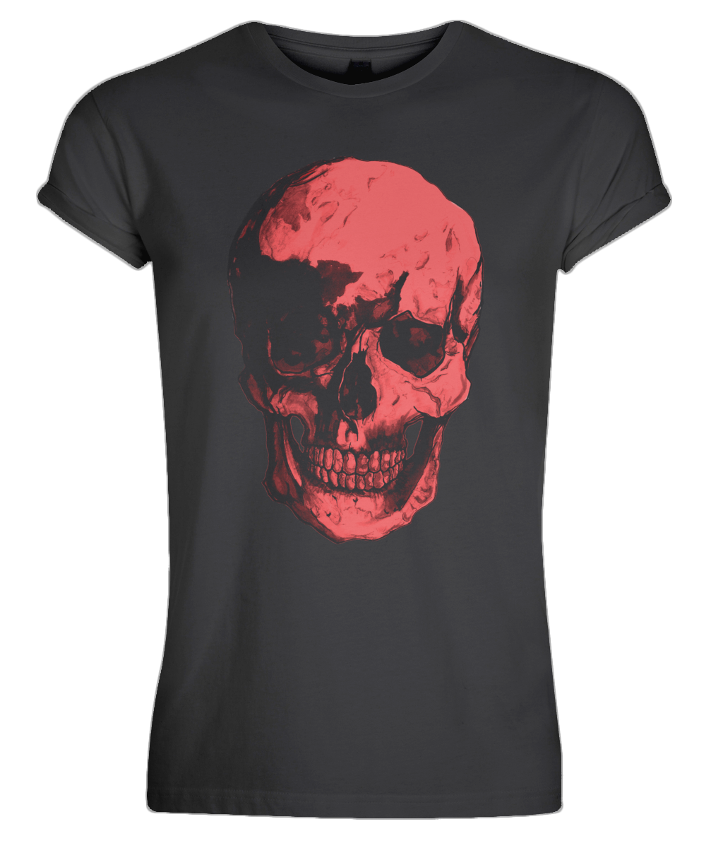 Men's Red Skull Rolled Sleeves Tee by Robert Bowen - Robert Bowen Tees