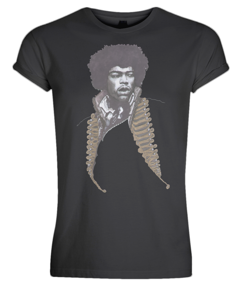 Men's Jimi Hendix Rolled Sleeves Tee by Robert Bowen - Robert Bowen Tees