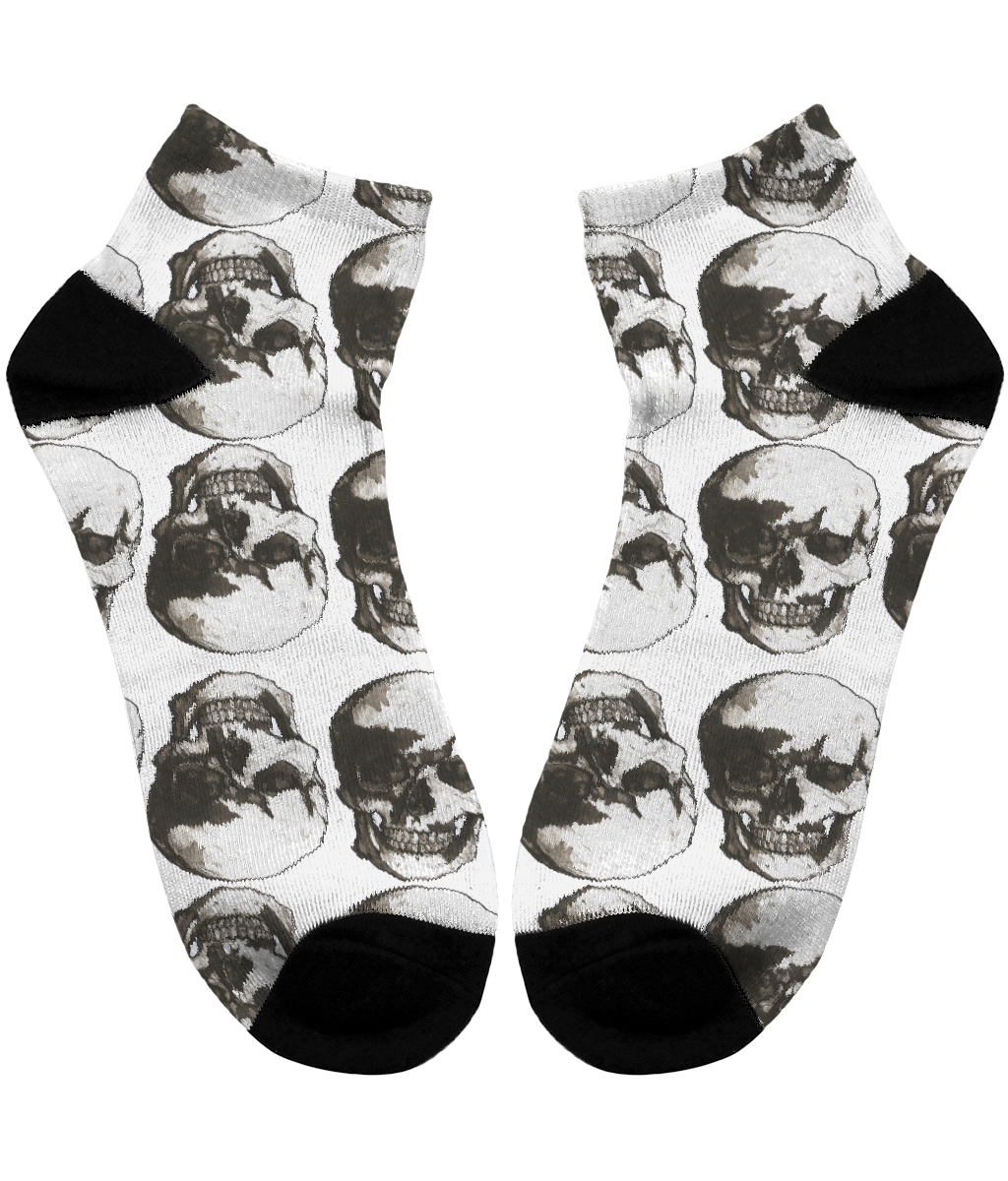 Unisex Skulls Opposites Ankle Socks - Robert Bowen Tees