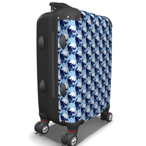 Skulls Blue Ink Suitcase