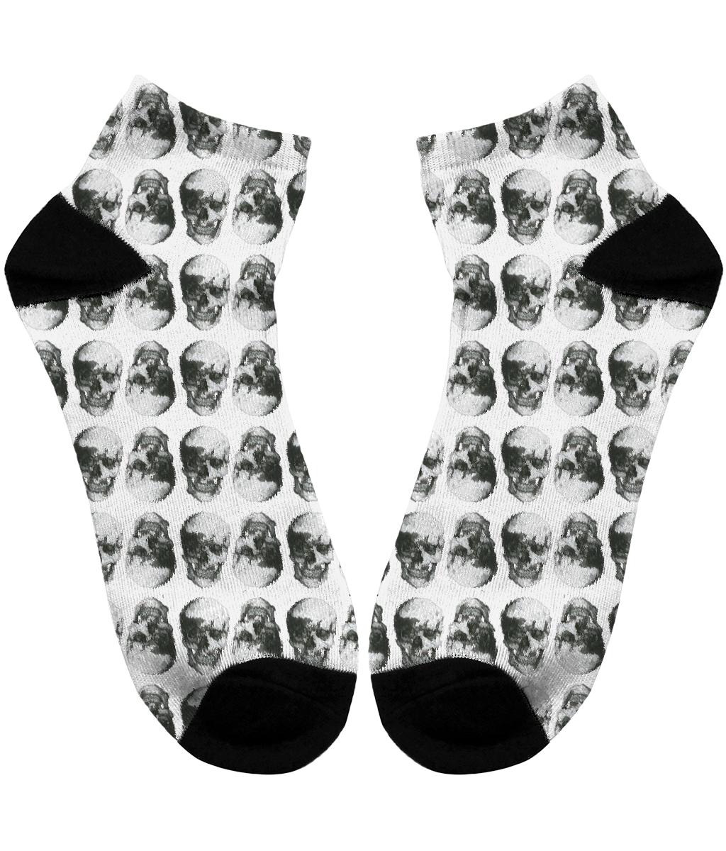 Men's Subli Ankle Socks Skulls Opposites by Robert Bowen - Robert Bowen Tees