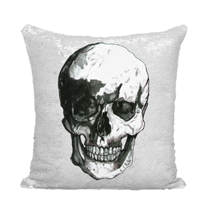 Skull by Robert Bowen ﻿Sequin Cushion Cover - Robert Bowen Tees