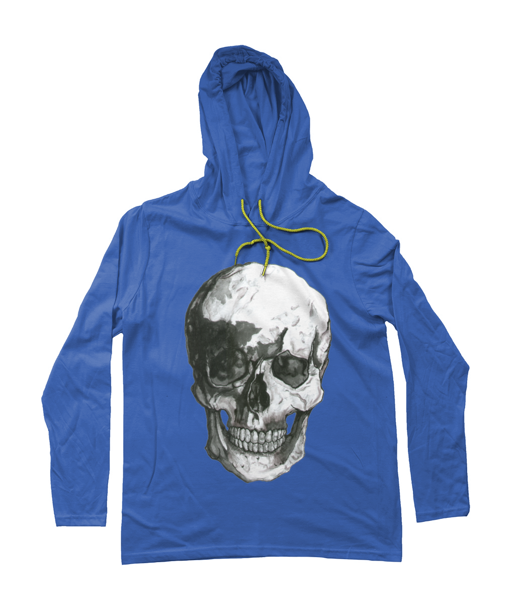 Men's Skull Hoodie Tee by Robert Bowen - Robert Bowen Tees