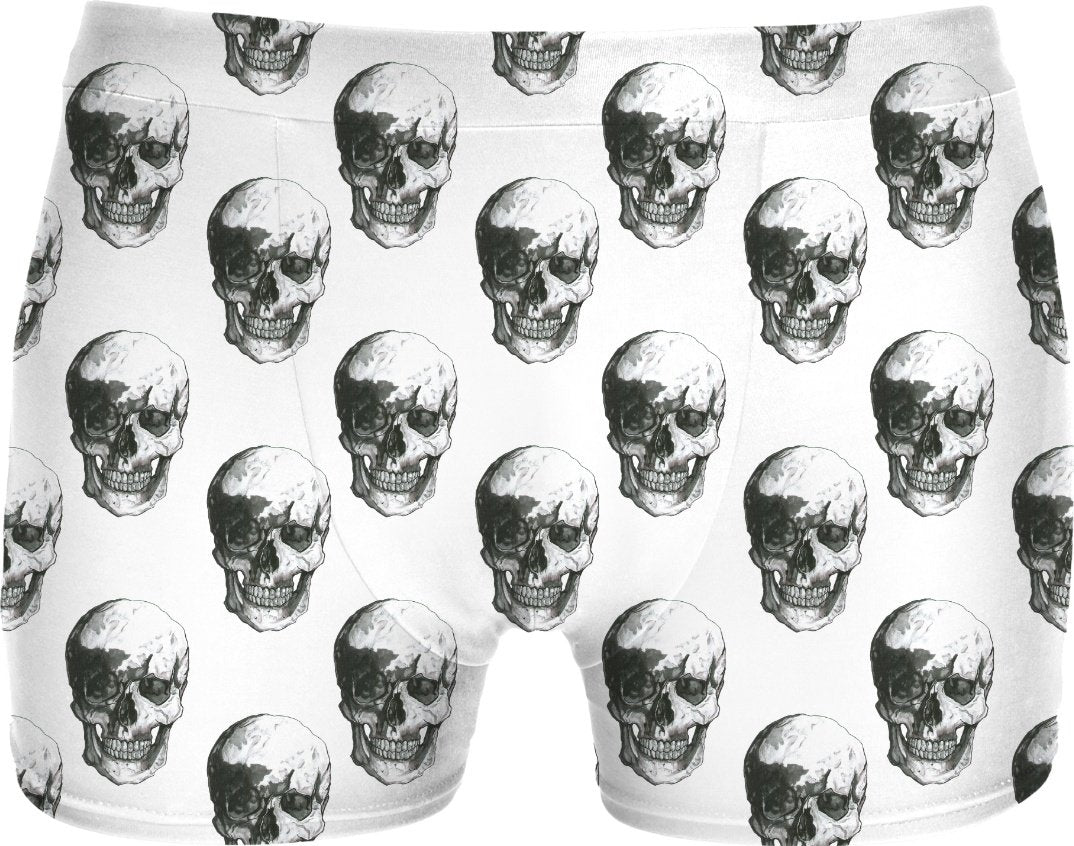 Polka Skulls Slim Fit Boxers  by Robert Bowen - Robert Bowen Tees