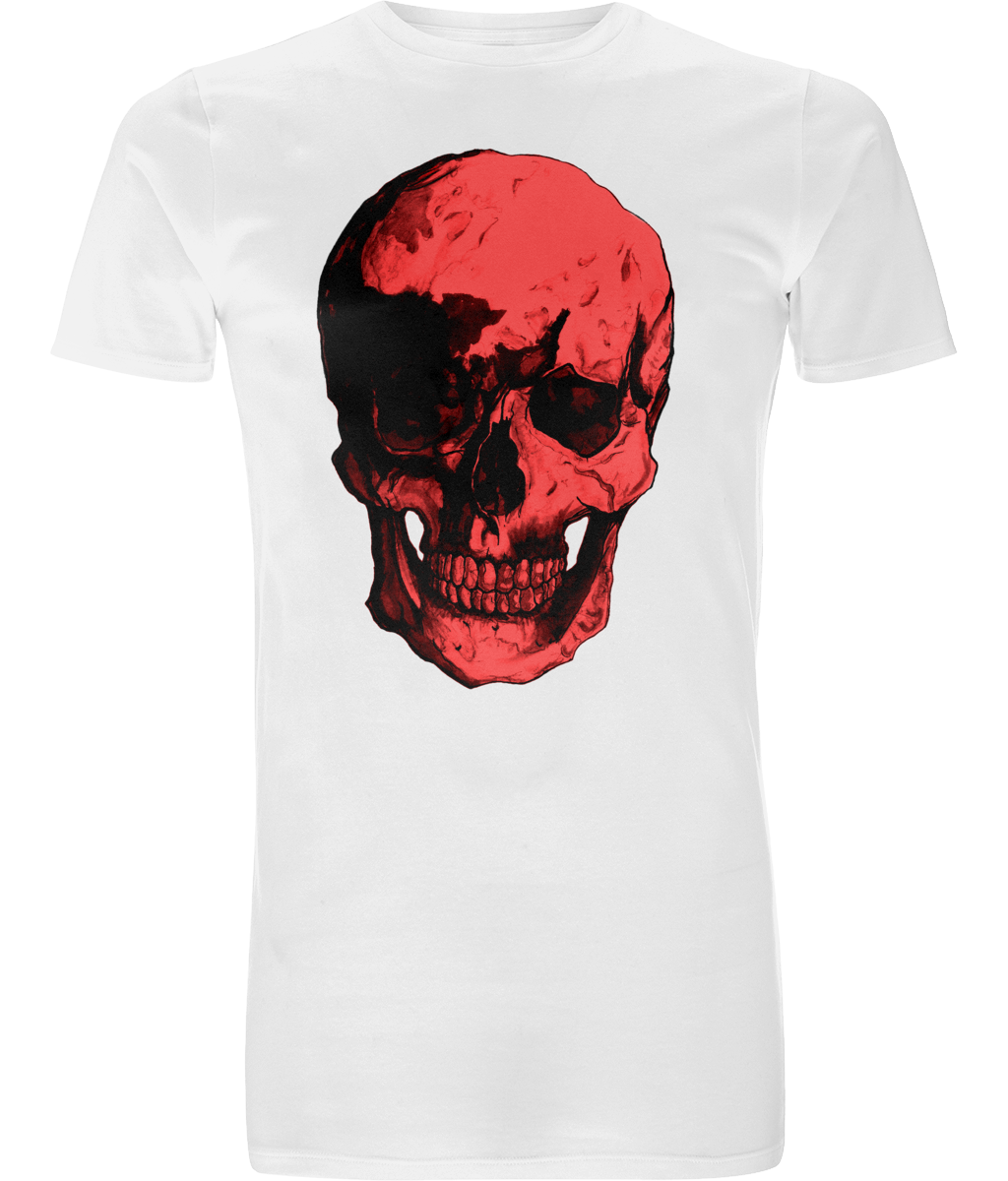 Men's Red Skull Rolled Sleeves Tee by Robert Bowen - Robert Bowen Tees