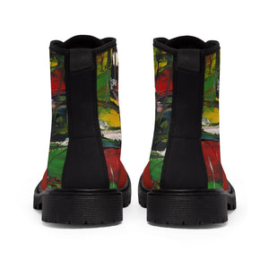 Abstract Future Men's Canvas Boots